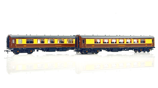 BACHMANN 00 GAUGE - BR MK1 PULLMAN UMBER CREAM COACHES CAR NO.334 AMETHYST UB