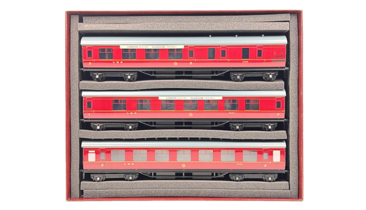 ACE TRAINS O GAUGE - C18-B - LMS MAROON STANIER 'ROYAL SCOT' COACH TRIPLE PACK