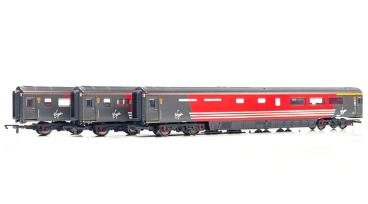HORNBY 00 GAUGE - RAKE OF 3 VIRGIN TRAINS MK3 COACHES INCLUDING BUFFET CAR - UB