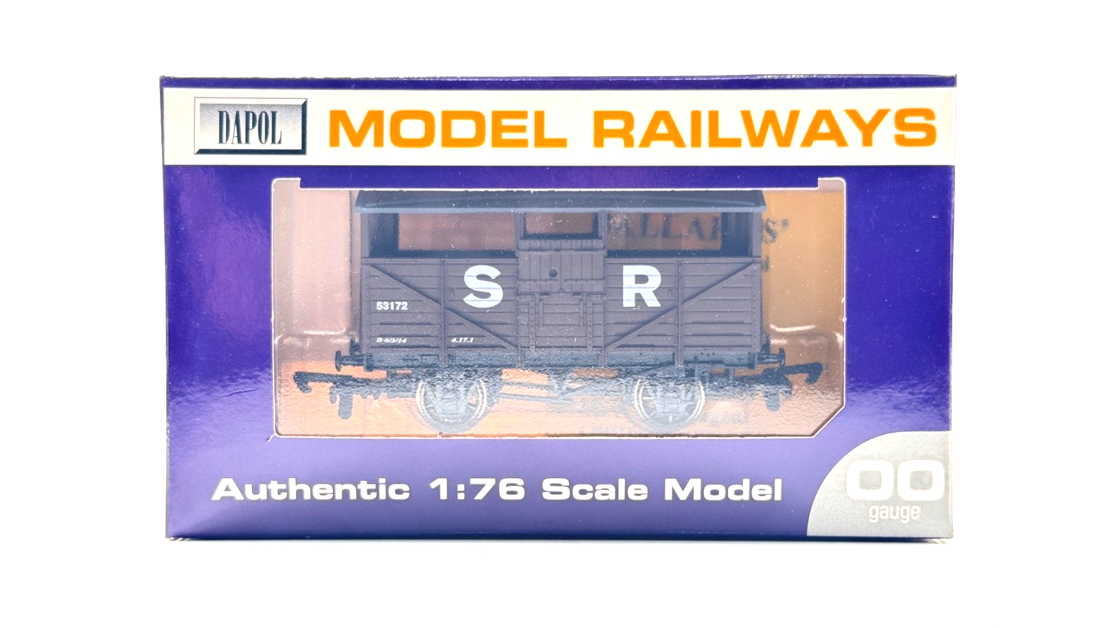 DAPOL 00 GAUGE - SR SOUTHERN BROWN CATTLE WAGON NO.53172 (LIMITED EDITION)