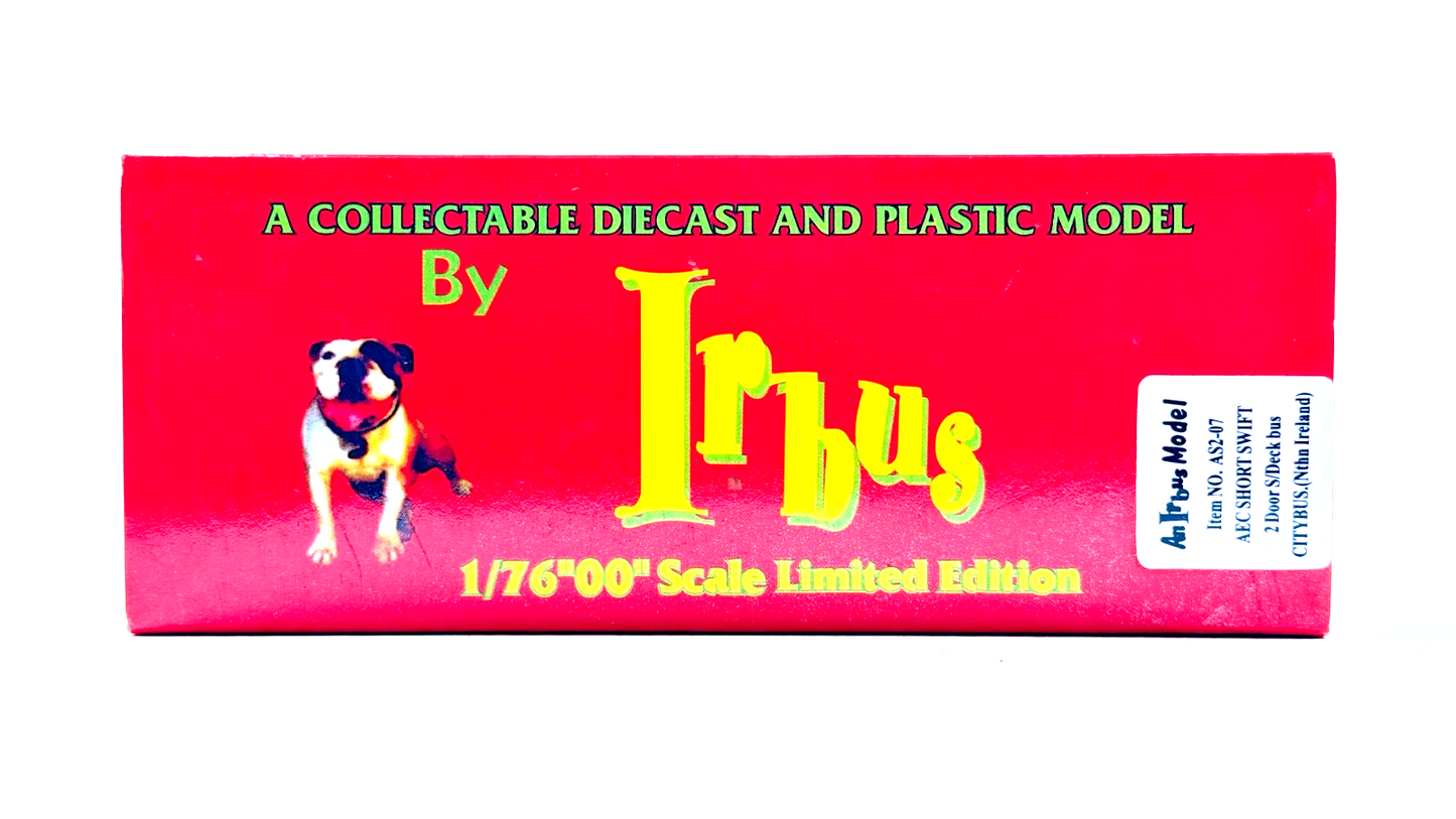 BRITBUS IRBUS AS2-07 - 1/76 SCALE - AEC SHORT SWIFT CITYBUS NORTHERN IRELAND