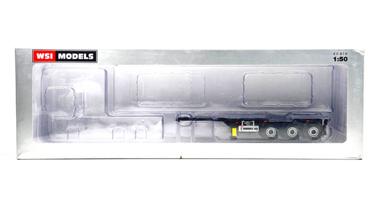 WSI 1/50 SCALE - 03-1010 - CONTAINER TRAILER 3 AXLE BLACK - BOXED