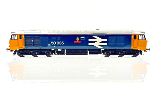 HORNBY 00 GAUGE - R2349 - CLASS 50 DIESEL BR LARGE LOGO 50035 ARK ROYAL BOXED