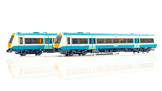BACHMANN 00 GAUGE - 32-453 - CLASS 170 TURBOSTAR 2 CAR DMU ANGLIA RAILWAYS BOXED