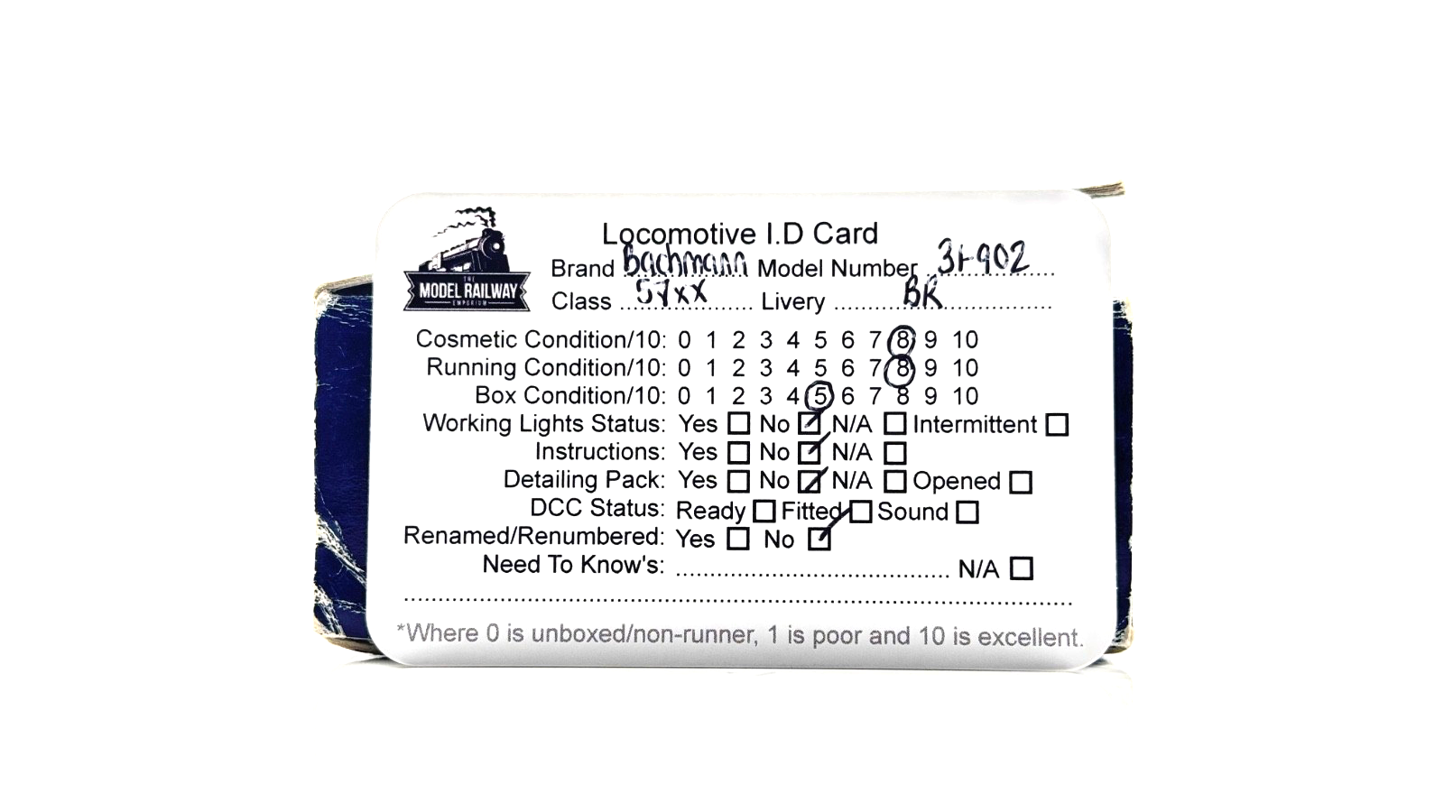 BACHMANN 00 GAUGE - 31-902 - 57XX 7754 BR PLAIN BLACK LATE CREST - BOXED