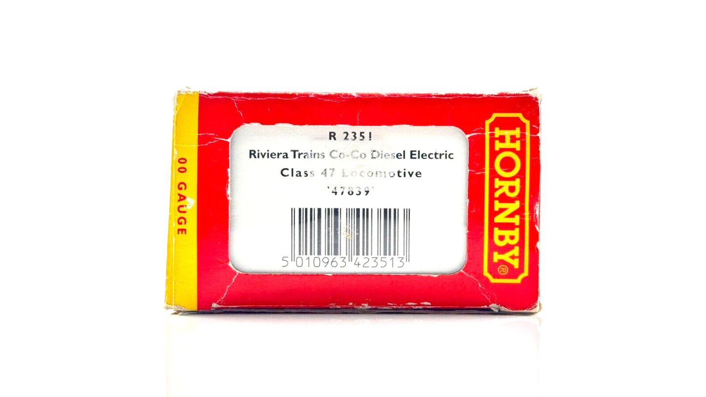 HORNBY 00 GAUGE - R2351 - CLASS 47 DIESEL 47839 RIVIERA TRAINS - BOXED