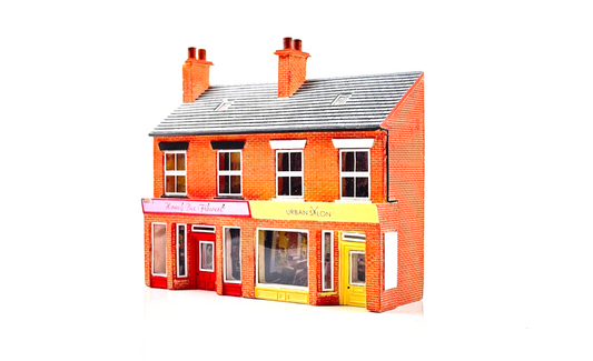 HORNBY 00 GAUGE SKALEDALE - R9657 - LOW RELIEF TERRACED SHOPS 'B' - UNBOXED