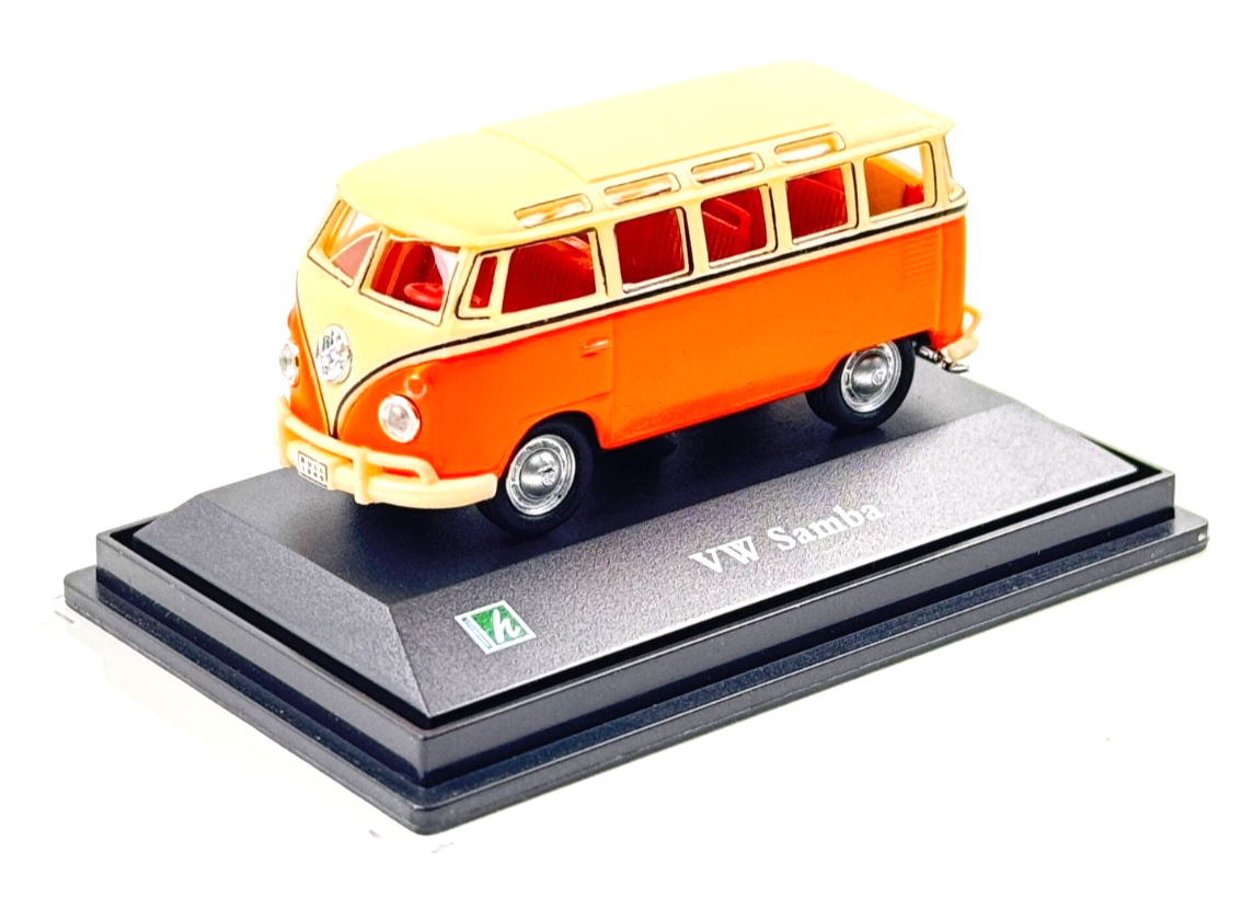 CARARAMA 1/72 SCALE - VW VOLKSWAGEN SAMBA CAMPERVAN BUS ORANGE - BOXED