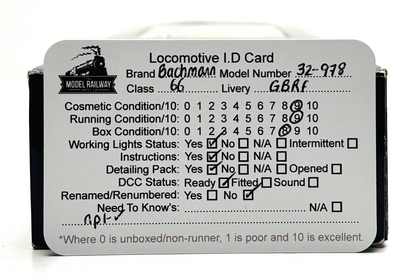 BACHMANN 00 GAUGE - 32-978 - CLASS 66 DIESEL 66725 GBRF FIRST SUNDERLAND AFC