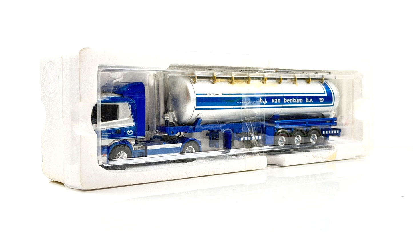 SPARES REPAIRS TEKNO 1/50 SCALE - SCANIA H.J. VAN BENTUM B.V. TANKER LORRY POOR