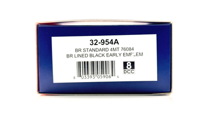 BACHMANN 00 GAUGE - 32-954A - BR STANDARD 4MT 76084 BR LINED BLACK EARLY EMBLEM