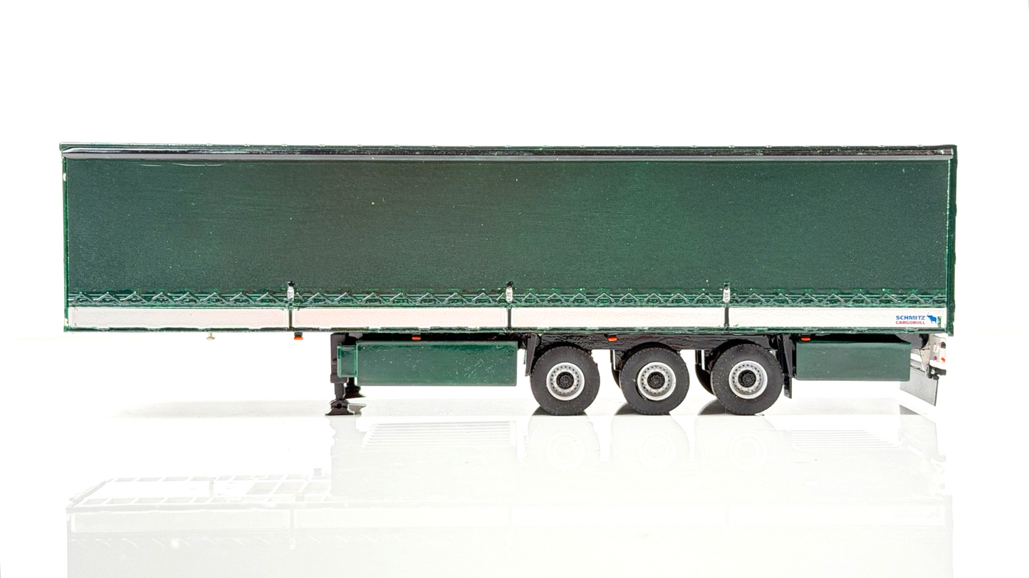 WSI 1/50 SCALE - 03-1073 - CURTAIN SIDE TRAILER 3 AXLE REFINISHED GREEN - NQP!!