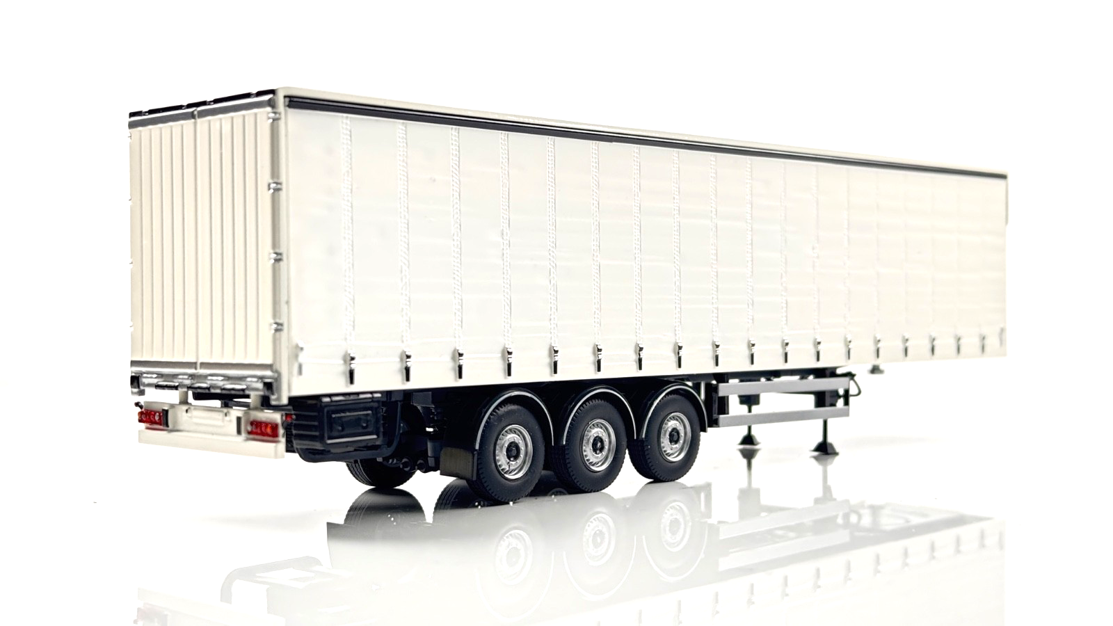 TEKNO 1/50 SCALE - 63366 - 3 AXLE CURTAINSIDE SEMI TRAILER PLAIN WHITE BOXED
