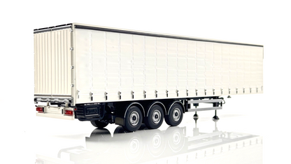 TEKNO 1/50 SCALE - 63366 - 3 AXLE CURTAINSIDE SEMI TRAILER PLAIN WHITE BOXED