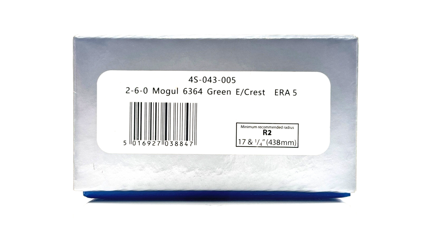 DAPOL 00 GAUGE - 4S-043-005 - 2-6-0 MOGUL 6364 GREEN EARLY CREST - BOXED