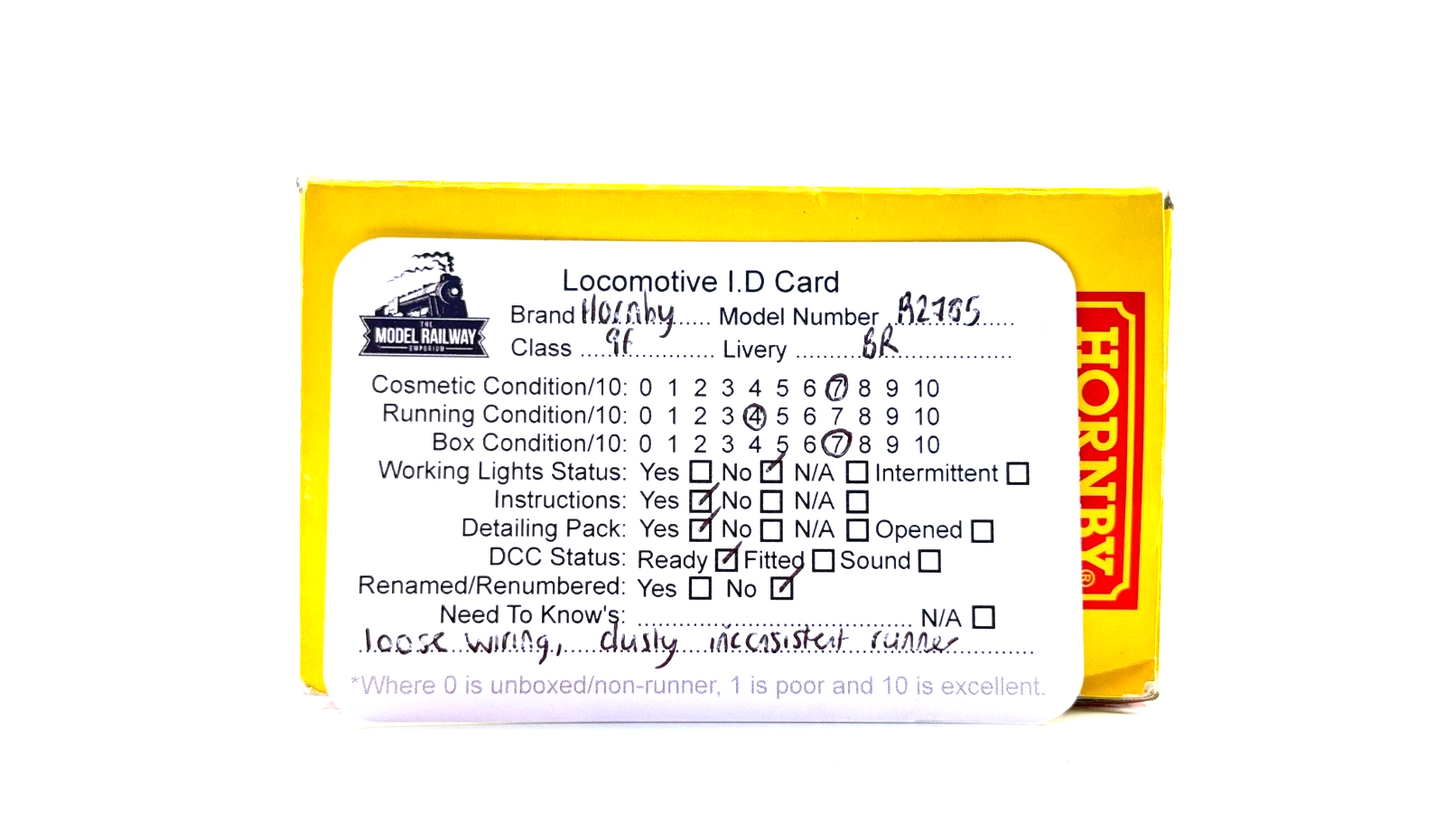 HORNBY 00 GAUGE - R2785 - BR GREEN 2-10-0 CLASS 9F EVENING STAR 92220 SPARES