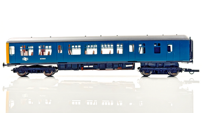SILVER FOX 00 GAUGE - DERBY LIGHTWEIGHT BR BLUE YELLOW CAB ENDS DMU - BOXED