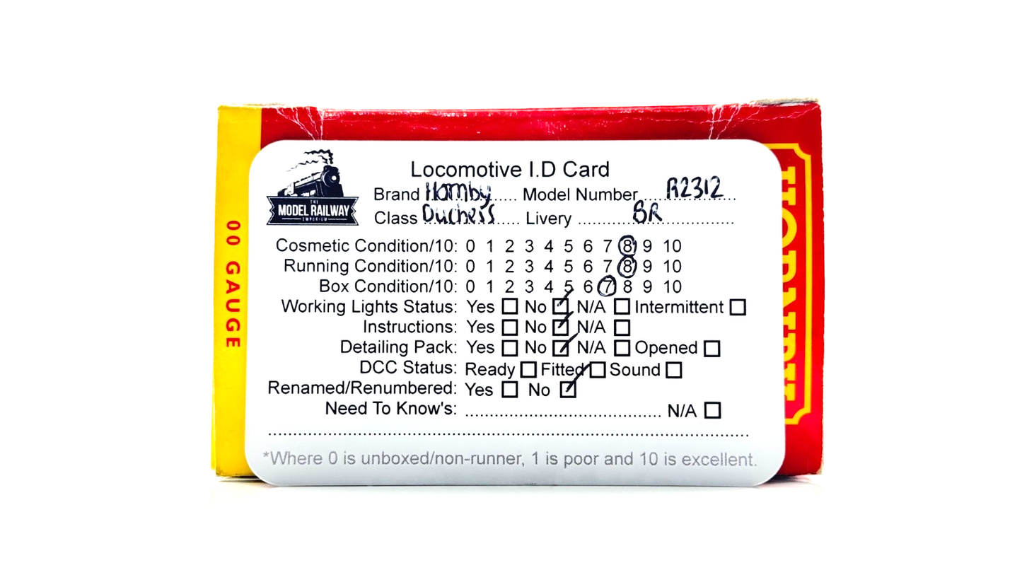 HORNBY 00 GAUGE - R2312 - BR 4-6-2 DUCHESS CLASS CITY OF CHESTER 46239 BOXED