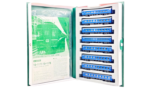 KATO N SCALE - 10-1178 - 24 SERIES SLEEPER CAR ASAKAZE 8 CAR COACH SET - BOXED