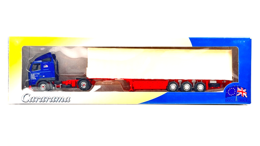 CARARAMA 1/50 - DODDS GROUP BLUE TRACTOR CAB & WHITE CURTAINSIDE LORRY - BOXED