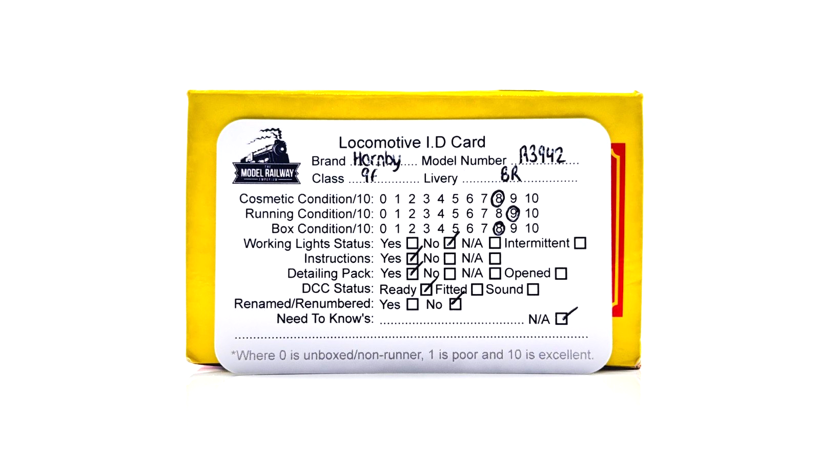 HORNBY 00 GAUGE - R3942 - BR BLACK 2-10-0 CLASS 9F LOCOMOTIVE 92219 BOXED