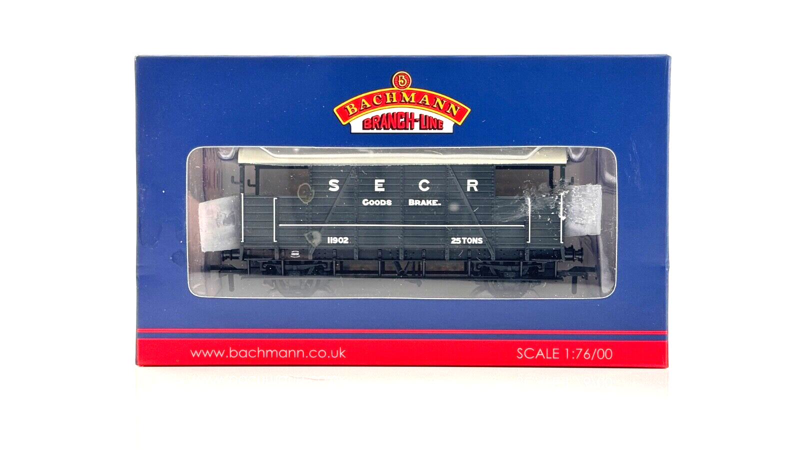 BACHMANN 00 GAUGE - 38-915 - SE&CR DANCEHALL GOODS BRAKE VAN SECR GREY 11902