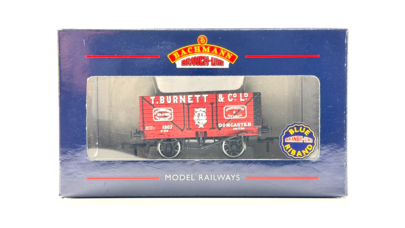 BACHMANN 00 GAUGE - 37-125K - 8 PLANK WAGON 'T BURNETT & CO' DONCASTER  - BOXED