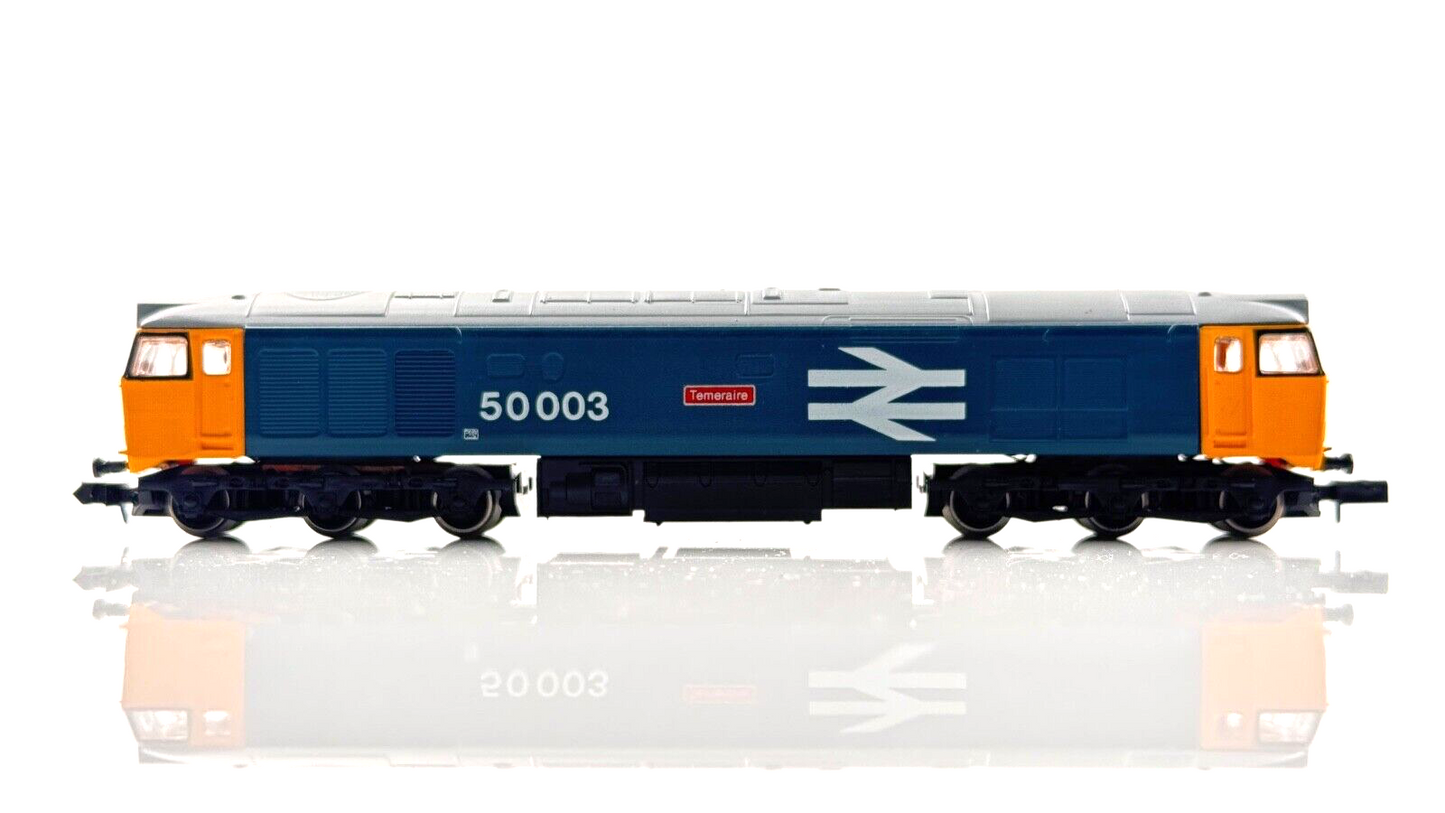 GRAHAM FARISH N GAUGE - NO.8404 - CLASS 50 LARGE LOGO 50003 TEMERAIRE - BOXED