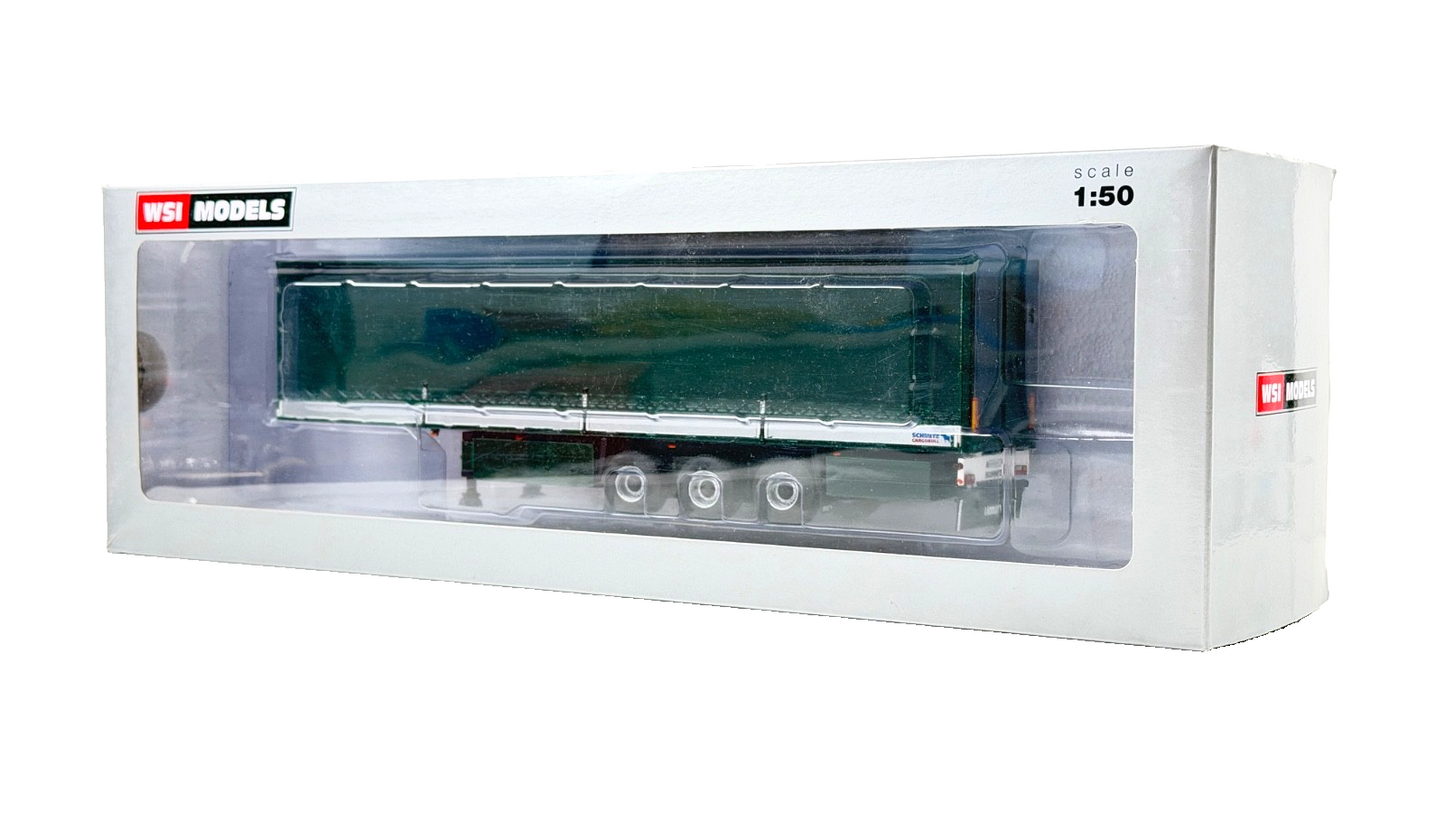 WSI 1/50 SCALE - 03-1073 - CURTAIN SIDE TRAILER 3 AXLE REFINISHED GREEN - NQP!!