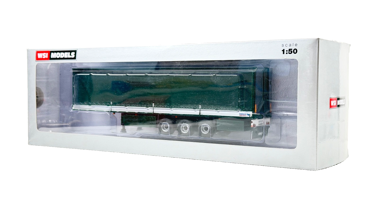 WSI 1/50 SCALE - 03-1073 - CURTAIN SIDE TRAILER 3 AXLE REFINISHED GREEN - NQP!!