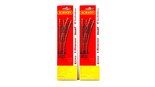 HORNBY 00 GAUGE - R8073 - STANDARD TURNOUT POINT RIGHT HAND X 2 - CARDED