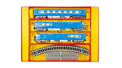 TRIANG HORNBY 00 GAUGE - RS.52 - BLUE PULLMAN 3 CAR LOCOMOTIVE & TRACK PACK 2