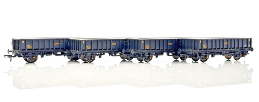 BACHMANN 00 GAUGE - 38-011 - MFA OPEN BOX MINERAL WAGON EWS BLACK UNBOXED X 4