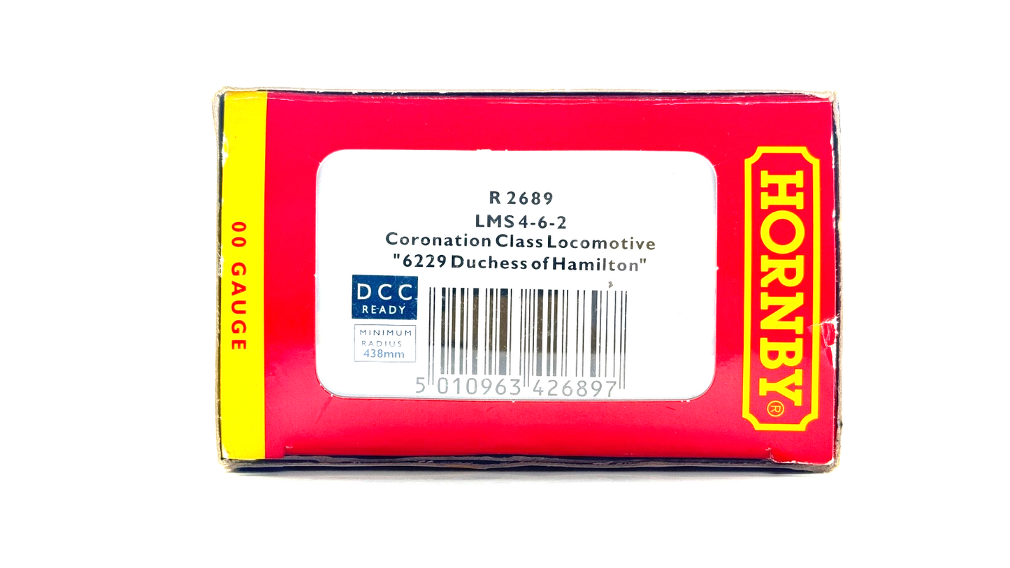 HORNBY 00 GAUGE - R2689 - LMS MAROON 4-6-2 CORONATION 'DUCHESS OF HAMILTON' 6229