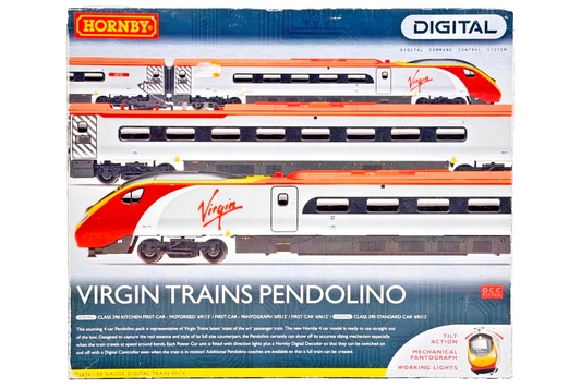 HORNBY 00 GAUGE - R2467X - VIRGIN TRAINS PENDOLINO 4 CAR EMU - DCC FITTED BOXED