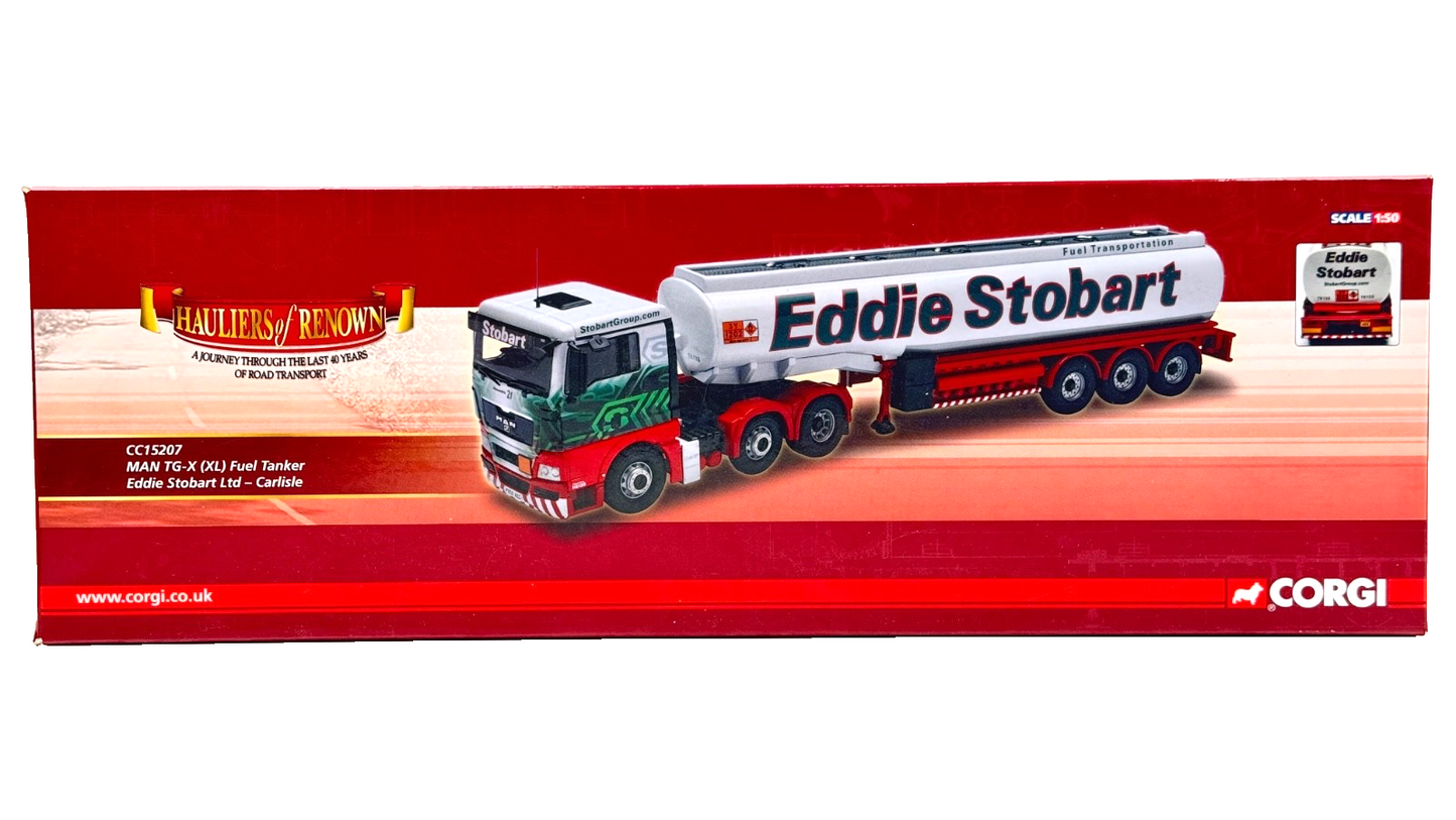CORGI 1/50 SCALE - CC15207 - MAN TG-X (XL) FUEL TANKER EDDIE STOBART LTD - BOXED