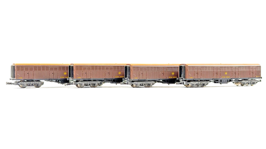 LIMA N GAUGE - RAKE OF 4 GREAT WESTERN GWR BROWN SIPHON G WAGONS 2792 UB