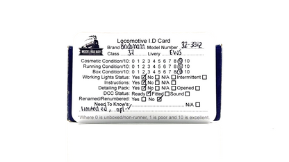 BACHMANN 00 GAUGE - 32-381Z - CLASS 37 DIESEL 37670 EWS ST BLAZEY T&RS - BOXED