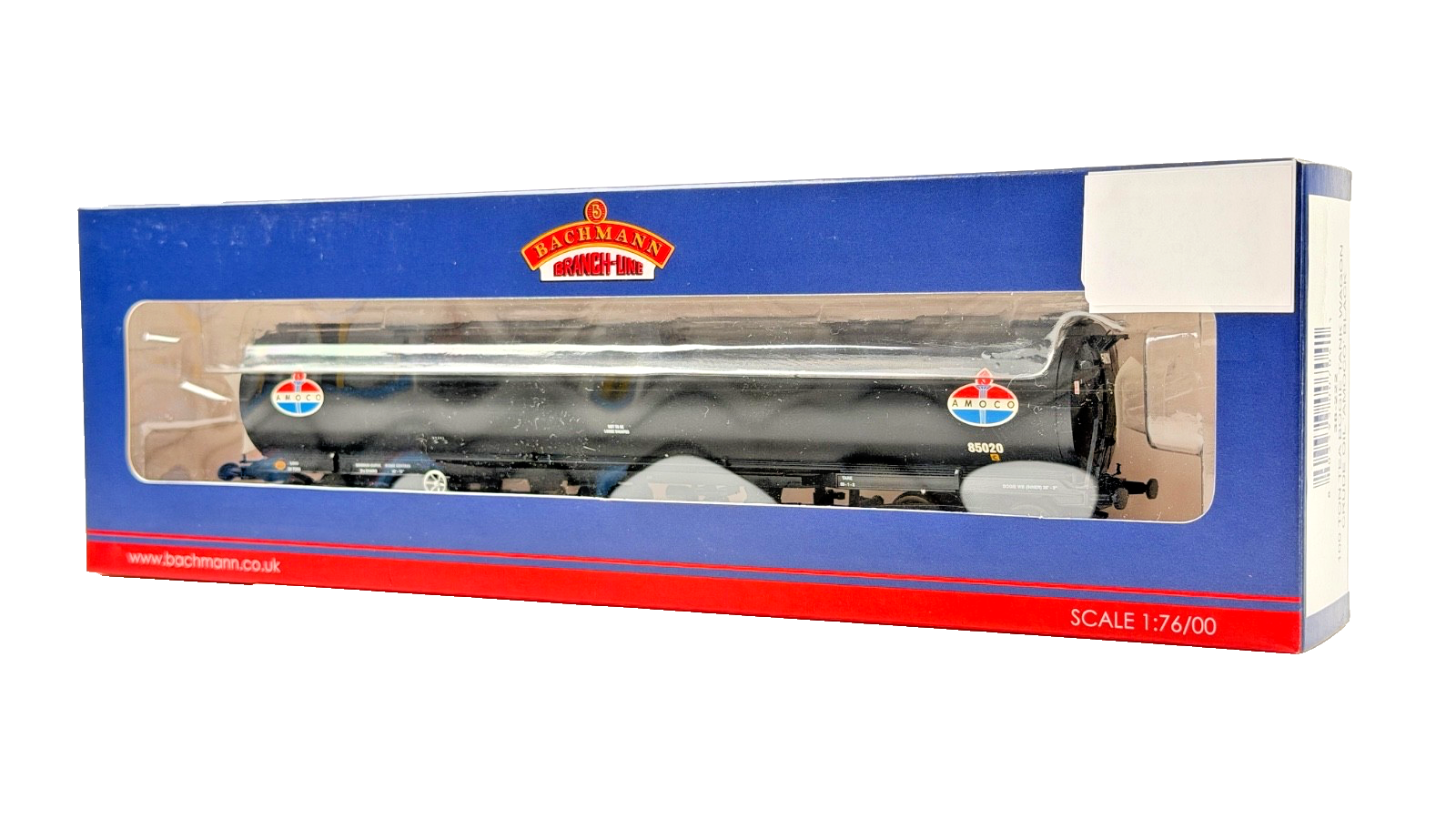 BACHMANN 00 GAUGE - 38-222 - 100 TON TEA BOGIE TANK WAGON CRUDE OIL AMOCO BLACK