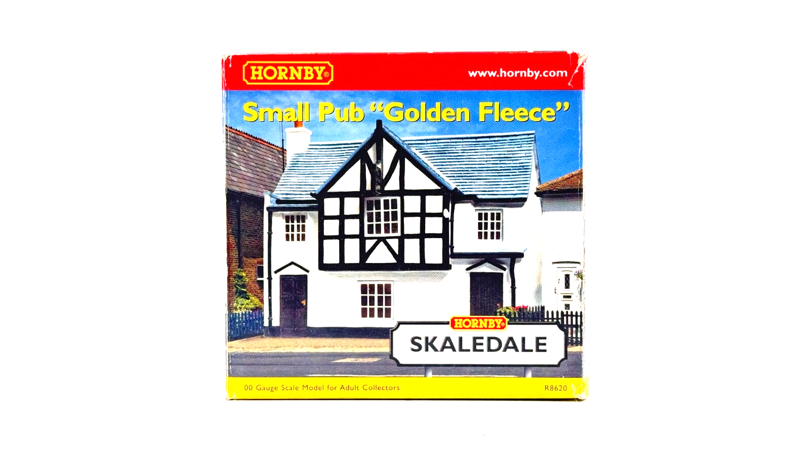 HORNBY 00 GAUGE SKALEDALE - R8620 - SMALL PUB 'GOLDEN FLEECE' - BOXED (TORN BOX)