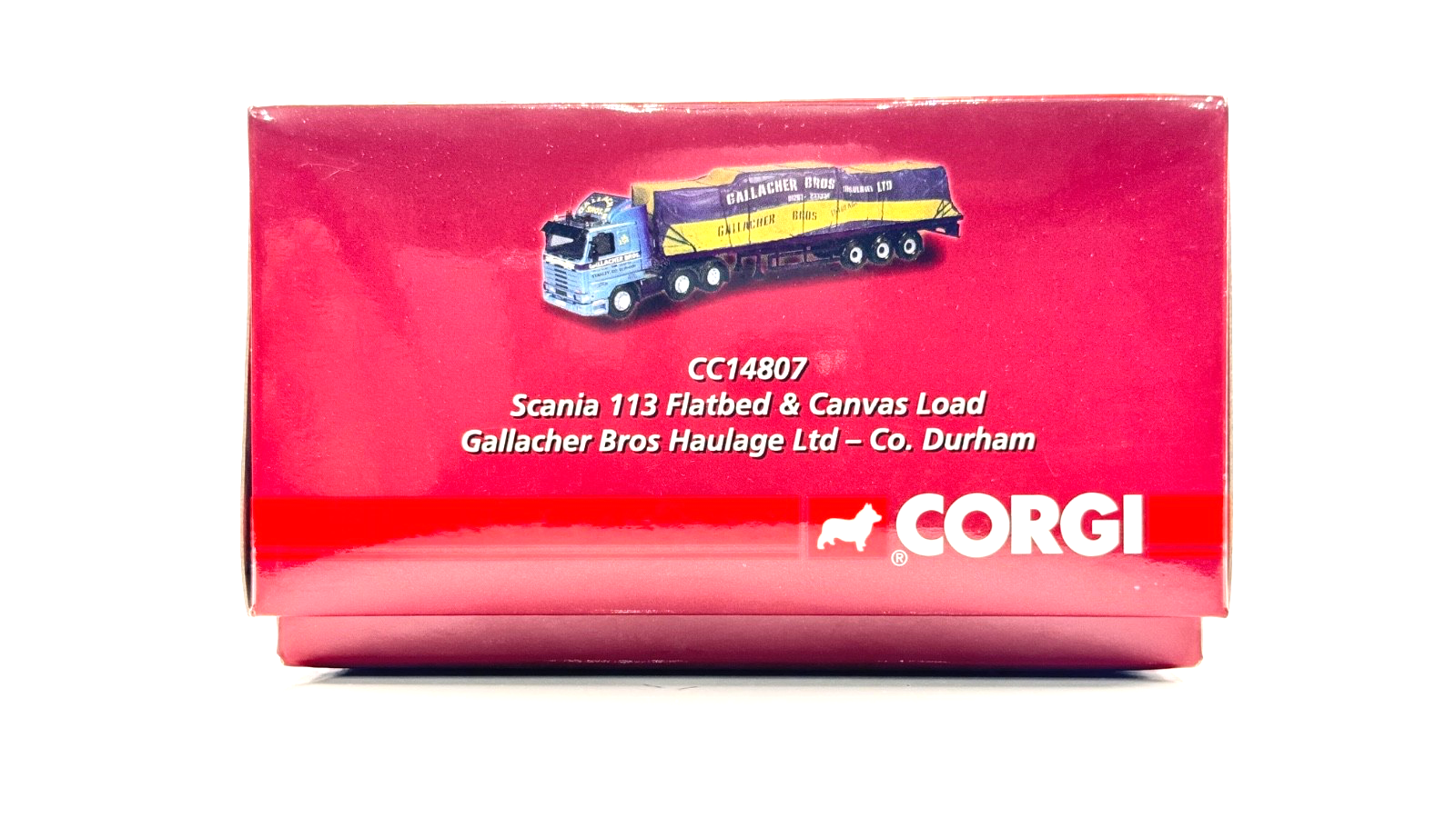 CORGI 1/50 SCALE - CC14807 - GALLACHER BROS HAULAGE FLATBED & CANVAS LOAD ONLY