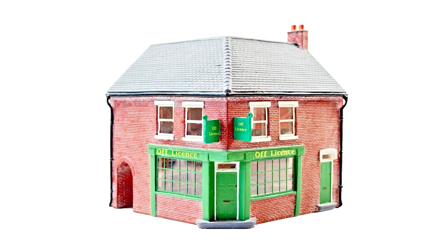 HORNBY 00 GAUGE SKALEDALE - R8623 - CORNER TERRACE OFF LICENCE UNBOXED