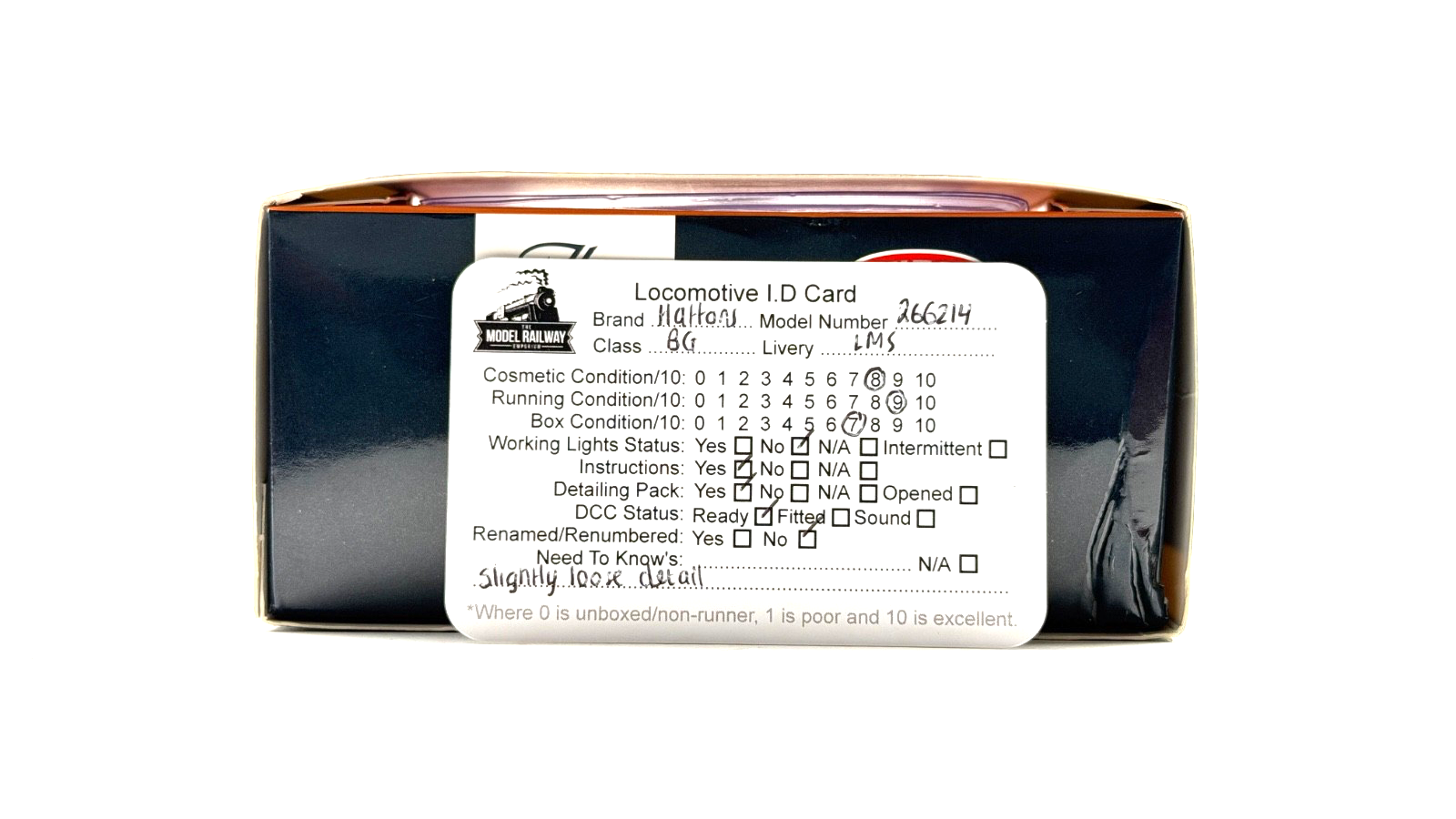 HELJAN HATTONS 00 GAUGE - 266214 - BEYER GARRATT LMS BLACK 4984 LIGHT WEATHERED