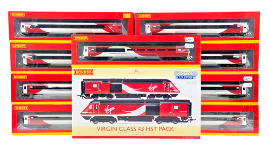 HORNBY 00 GAUGE - R3390TTS - CLASS 43 HST VIRGIN & LNER 2+9 COACHES DCC SOUND