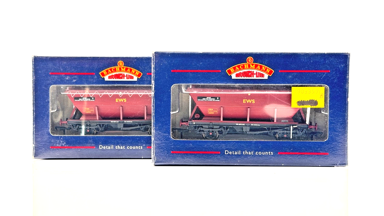 BACHMANN 00 GAUGE - 33-576B - CEA 'EWS' COVER HOPPER WAGON MAROON - BOXED X 2