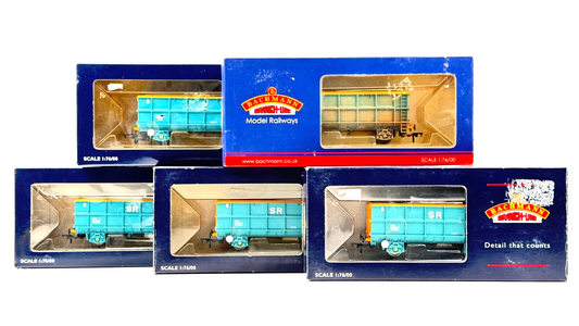 BACHMANN 00 GAUGE - RAKE OF 5 ASSORTED 51 TONNE SCRAP WAGONS - BOXED