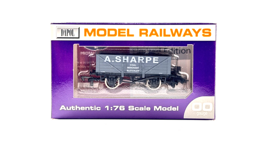 DAPOL 00 GAUGE - A. SHARPE COAL MERCHANTS OF BLETCHLEY WAGON (LIMITED EDITION)