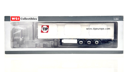 WSI 1/50 SCALE - 04-1127 - PREMIUM LINE 3 AXLE TIP +BOX TRAILER - BOXED