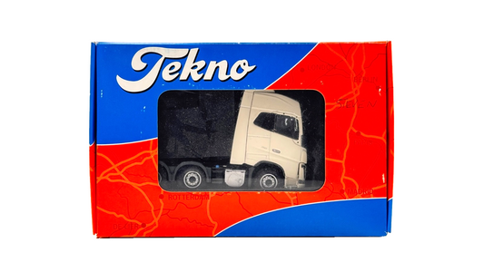 TEKNO 1/50 SCALE - 63118 - VOLVO FH16 GLOBE 6X2 WHITE TRACTOR CAB UNIT  - BOXED