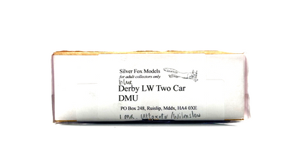 SILVER FOX 00 GAUGE - DERBY LIGHTWEIGHT BR BLUE YELLOW CAB ENDS DMU - BOXED